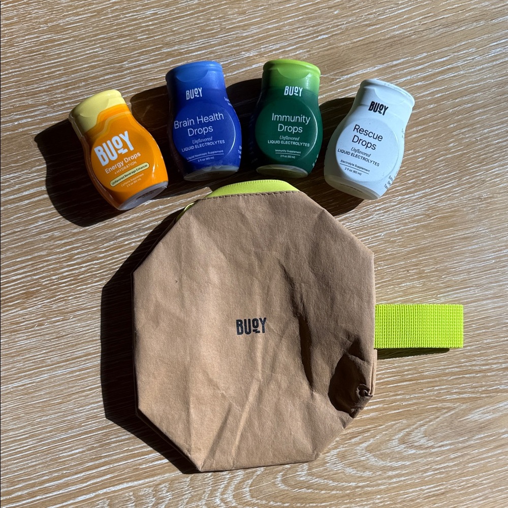 BUOY Variety Pack of Hydration Drops with Compact Pouch